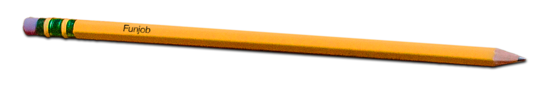 Pencil that says funjob on the handle.